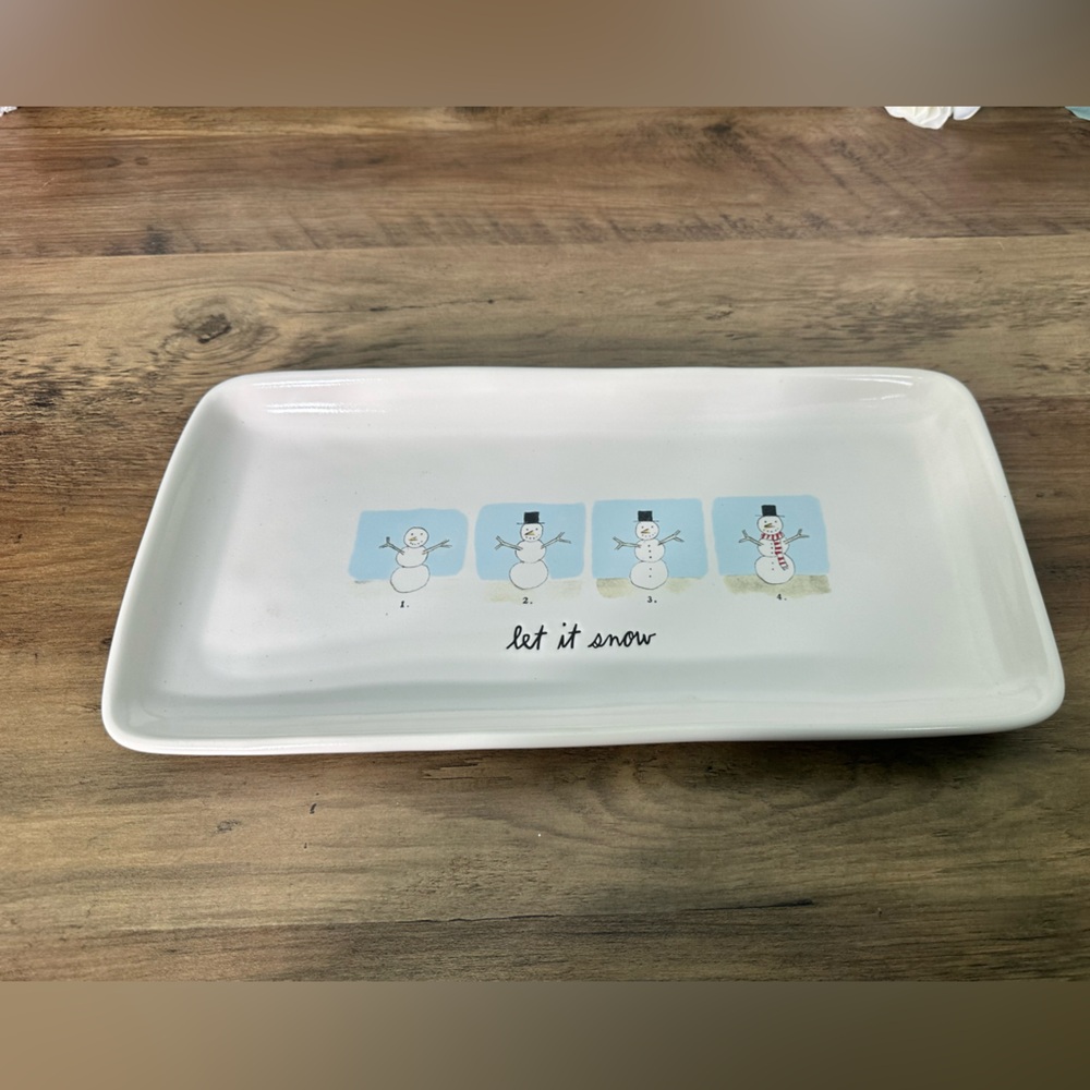 Rae Dunn LET IT SNOW ⛄️ plate